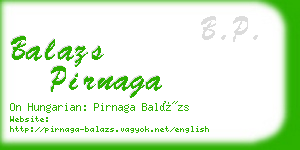 balazs pirnaga business card